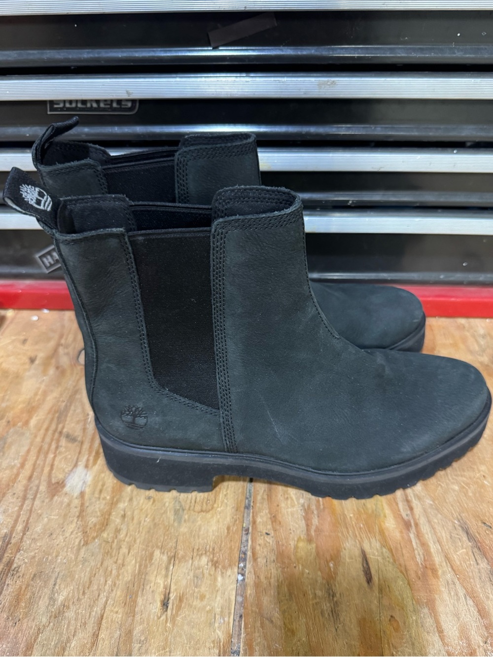 Timberland Women's Carnaby Cool Chelsea Boots Size 11 Black New - Picture 6 of 9